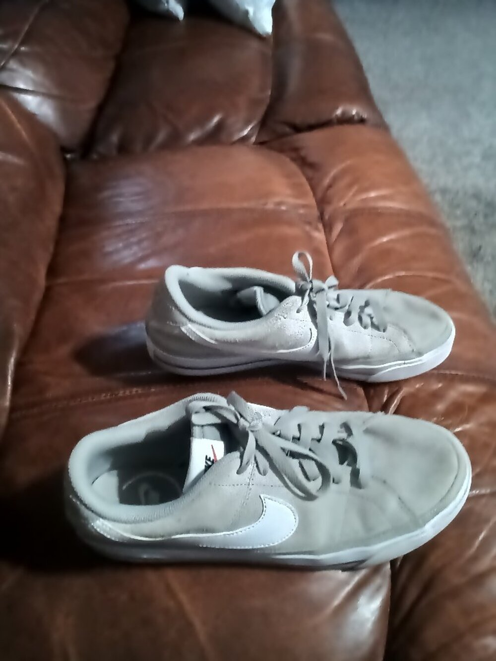 Nike tennis shoes women grey